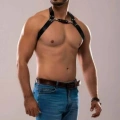 Erkek Deri Göğüs Harness - m139