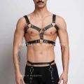 Erkek  Deri Göğüs Harness Ve Bacak Harness Takım - m195