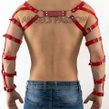 Erkek  Deri Kol Harness, Erkek  Çift Kol Harness, Erkek  Dansçı Kostüm - m5