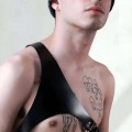 Erkek  Deri Tek Omuz Askılı Harness, Erkek  Deri Aksesuar - m123