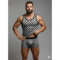Erkek Desenli Tank Top Boxer Takım
