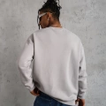 Erkek Düz Bisiklet Yaka 3 iplik Sweatshirt - Boyalı Gri