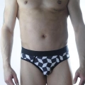 Erkek Fantezi Küp Desenli Jockstrap