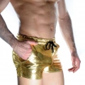 Erkek Gold Lame Short