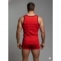Erkek Kırmızı Tank Top Boxer Takımı