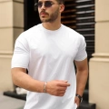 Erkek Kolları Dar Kesim Rahat Kalıp Basic Tişört