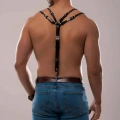 Erkek Omuzdsan Askılı Deri Harness - m140