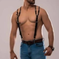 Erkek Omuzdsan Askılı Deri Harness - m140