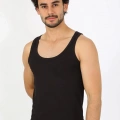 Erkek Penye Siyah Atlet