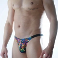 Erkek Renkli Desenli Brazillian Slip