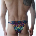 Erkek Renkli Desenli Brazillian Slip