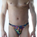 Erkek Renkli Desenli Brazillian Slip
