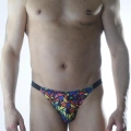 Erkek Renkli Desenli Brazillian Slip