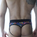 Erkek Renkli Desenli Fantezi Jockstrap