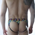 Erkek Renkli Desenli Fantezi Jockstrap