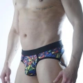 Erkek Renkli Desenli Fantezi Jockstrap