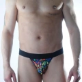 Erkek Renkli Desenli Jockstrap İç Giyim