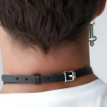 Erkek  Seksi Boyunluk Deri Harness  - m87