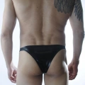 Erkek Siyah Lame Brazillian Slip İç Çamaşırı