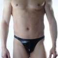 Erkek Siyah Lame Brazillian Slip İç Çamaşırı