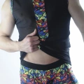 Erkek Transparan Renki Atlet Boxer Takımı