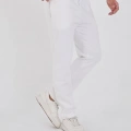 Erkek Üç İplik Basic Eşofman Pantolon - Beyaz