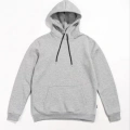 Erkek Uzun Kol Kapşonlu Basic Sweatshirt Hoodie - Gri