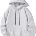 Erkek Uzun Kol Kapşonlu Basic Sweatshirt Hoodie - Gri