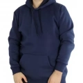 Erkek Uzun Kol Kapşonlu Basic Sweatshirt Hoodie - Lacivert