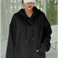 Erkek Uzun Kol Kapşonlu Basic Sweatshirt Hoodie - Siyah