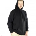 Erkek Uzun Kol Kapşonlu Basic Sweatshirt Hoodie - Siyah