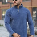 Erkek Zip Yaka Beli Lastikli Polar