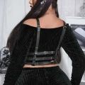 Fantazi Deri Göğüs Harness, Kadın Göğüs Üzeri Harness - 955