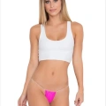 Fantazi Şefaf Lastikli Pembe String Tanga