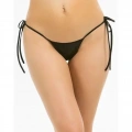 Fantazi Siyah Seksi Yandan Bağlamalı String - Külot