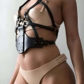 Fantezi Göğüs Harness, Seksi Bayan Deri İç Giyim - 1146