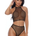 Fantezi Seksi Transparan Tül Sütyen Kilot Takımı