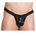 Fantezi Siyah Lame Seksi Erkek String - Tanga