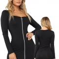 Fermuarlı Mini Elbise