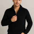 Fitilli Triko Kazak 2’li Set – Siyah  Bej
