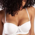 Gala Push-up Strapless Bra, Ekru Konforlu Ve Şık Sütyen, Strapless