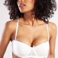 Gala Push-up Strapless Bra, Ekru Konforlu Ve Şık Sütyen, Strapless