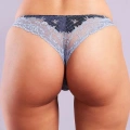 Gilda Mini Slip, Kadın Dantelli Mavi Külot