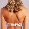 Gitana  Half Push Up Bra,çiçekli Ekru Straplez Konforlu Ve Şık Sütyen