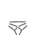Göğüs Detaylı Fantezi Siyah Harness