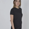 Gögüs Fileli Slim Fit T-shirt - Siyah