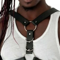 Göğüs Ve Halka Detaylı Erkek  Deri Harness - m85