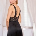 Göğüs ve Sırt Dekolteli Dantelli Sabahlık Takımı