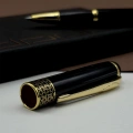 Gold İşlemeli Siyah Metal Roller Kalem