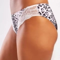 Goldy Mini Slip, Kadın Dantelli Gri Leopar Külot